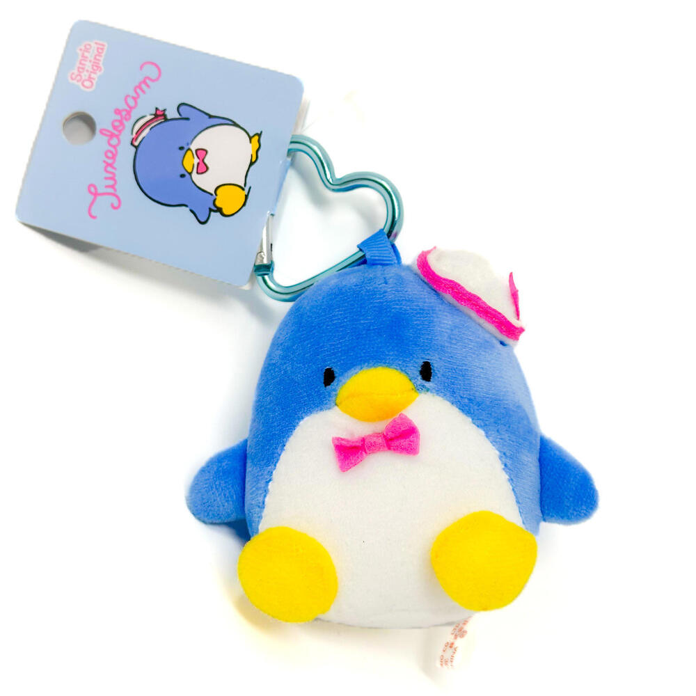 Sanrio TuxedoSam Plush Keychain Charm Trinket 2023 Blue Sailor Penguin Mascot 🐧